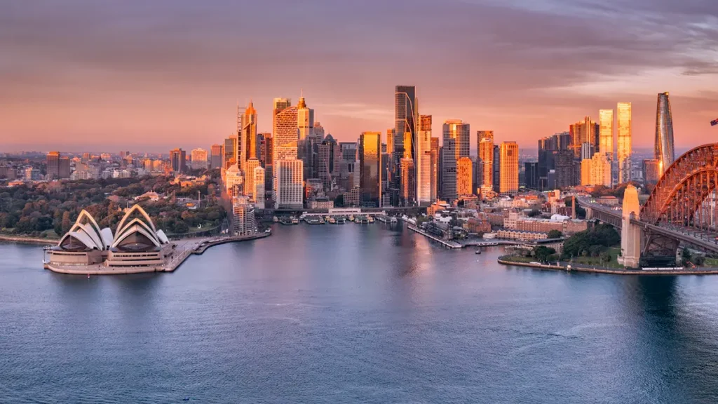 Sydney Bay and opera house
