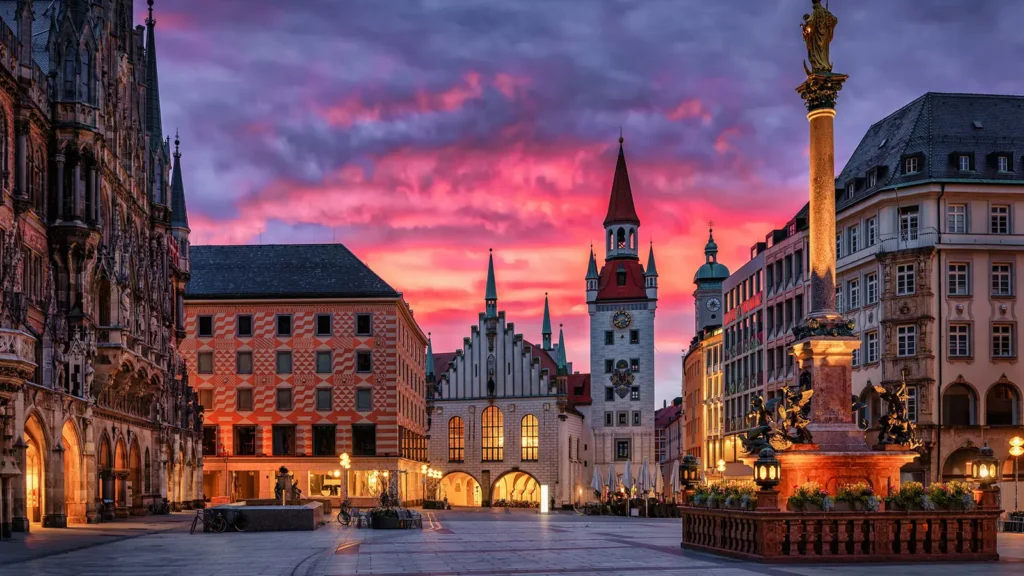 Germany - sunset street view