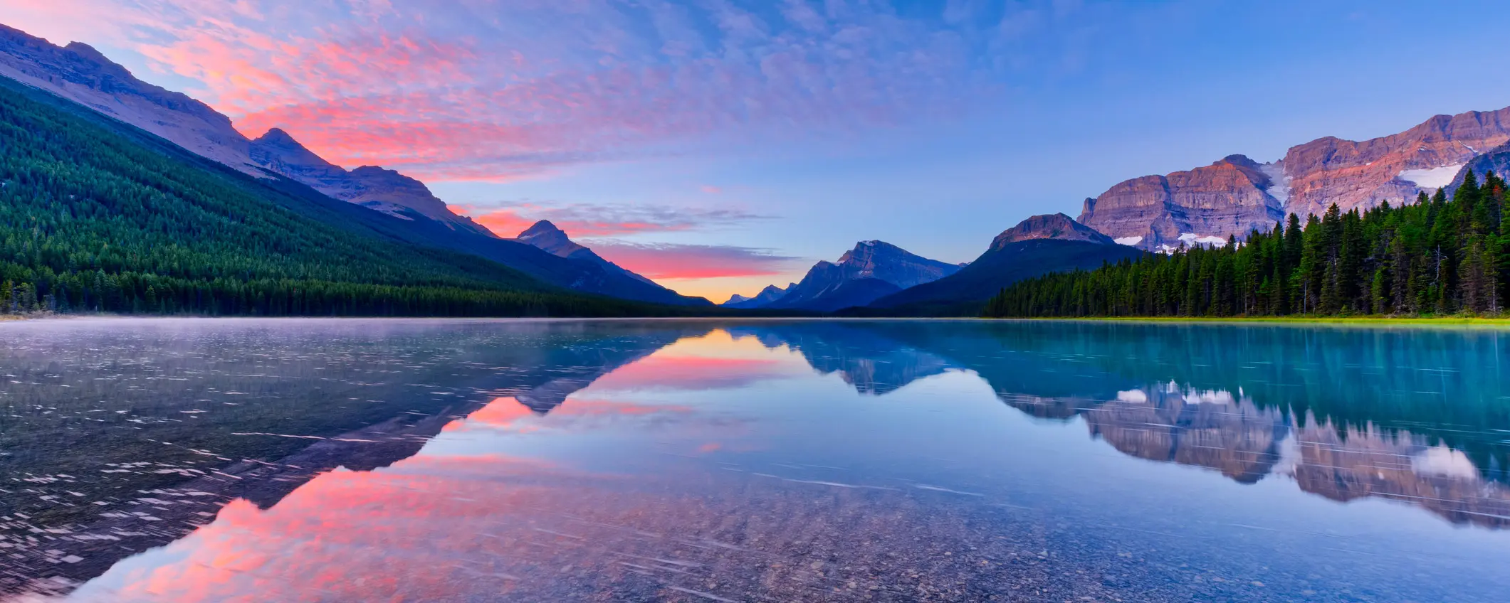 Mountains next to lake